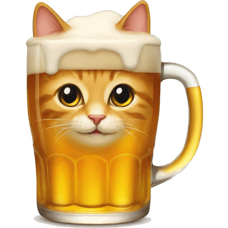 Cat beer emoji