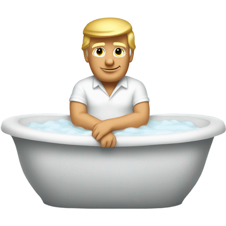 Donald Trump taking a bath emoji