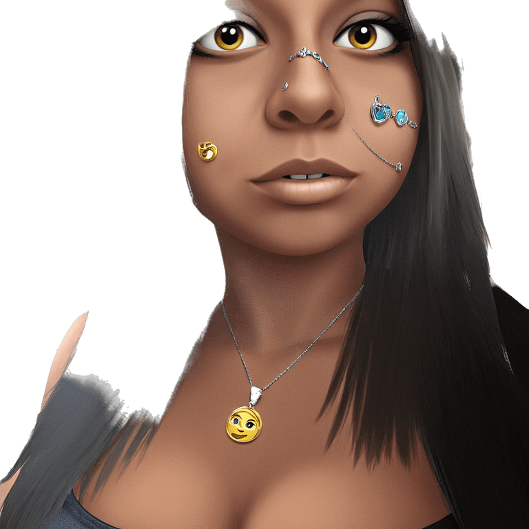 girl with car and jewelry emoji