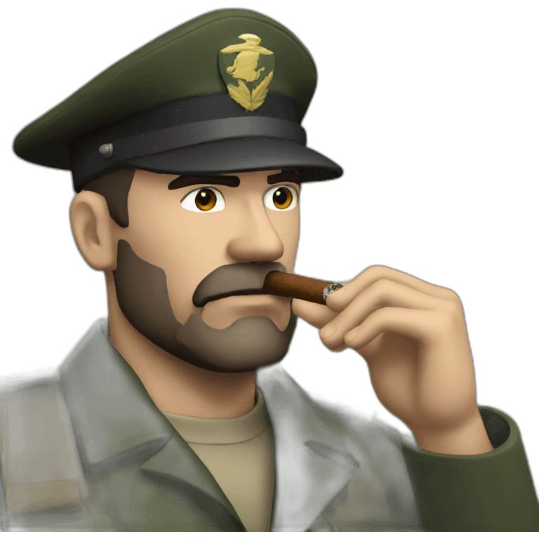 Captain price smoking a cigar emoji