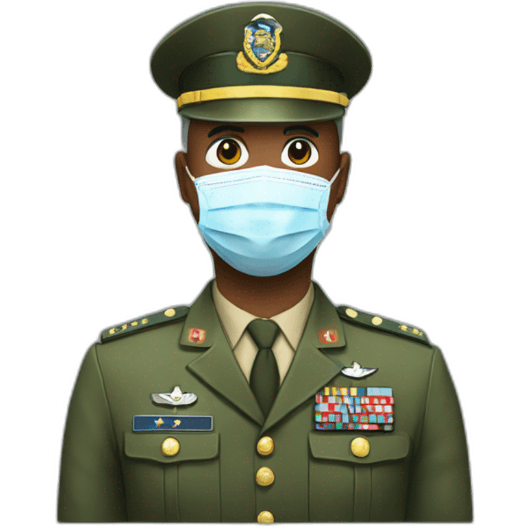 a military Head in a Medical masks emoji