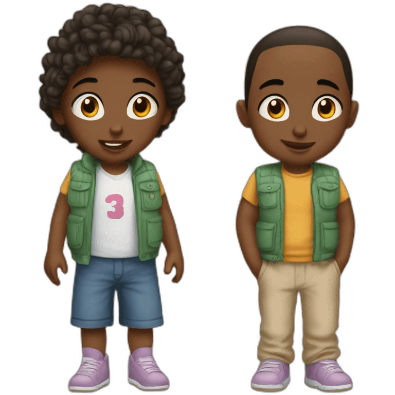 Twins boy and gril emoji