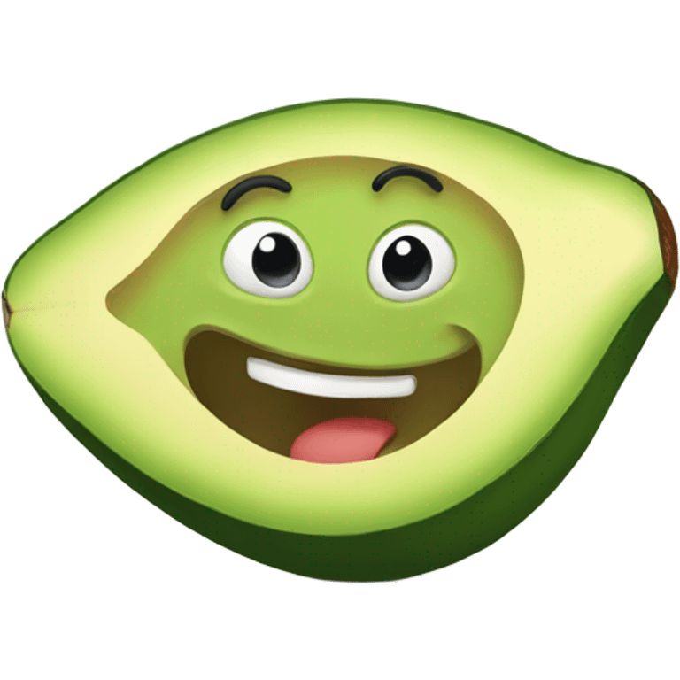 joyful avocado expression emoji