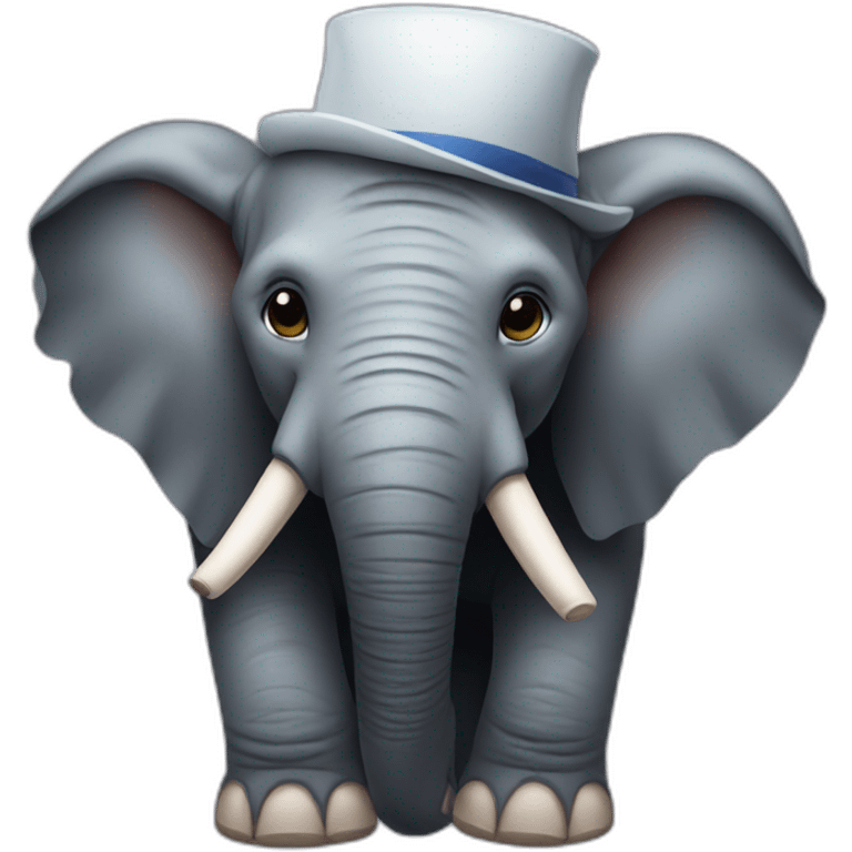 elephant with a night cap emoji