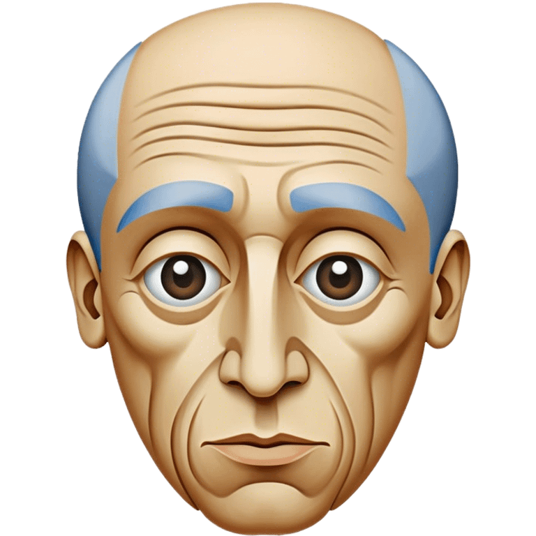 Cinematic Realistic Pablo Picasso Portrait Emoji, depicted as a visionary artist with abstract expressive features and a creative aura, rendered with rich textures and dynamic artistic lighting that captures his revolutionary spirit. emoji