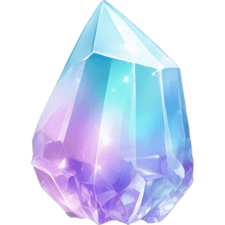 Sparkly glossy Pastel iridescent glass crystal shard emoji