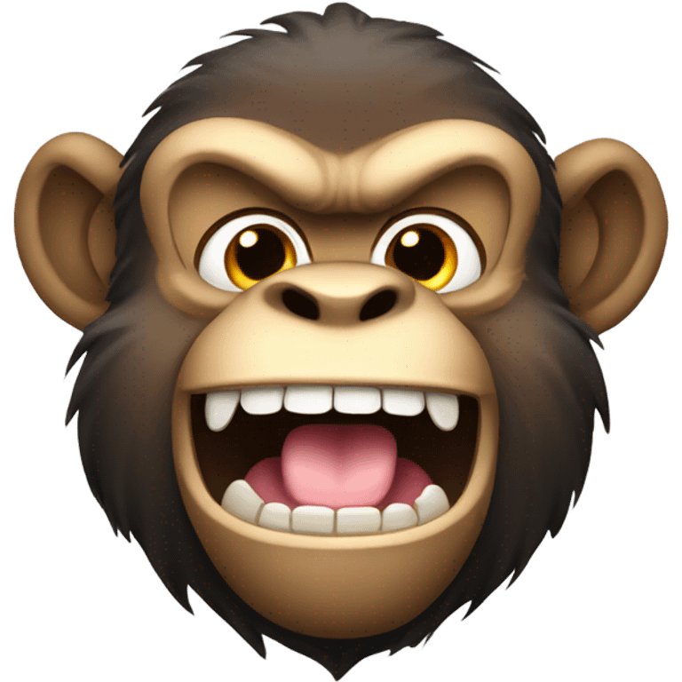 Big fat monkey with sharp teeth emoji