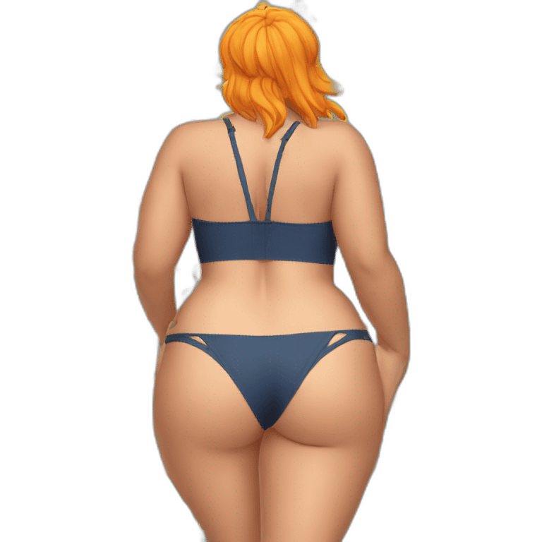 nami full body pawg swimsuit back shot emoji