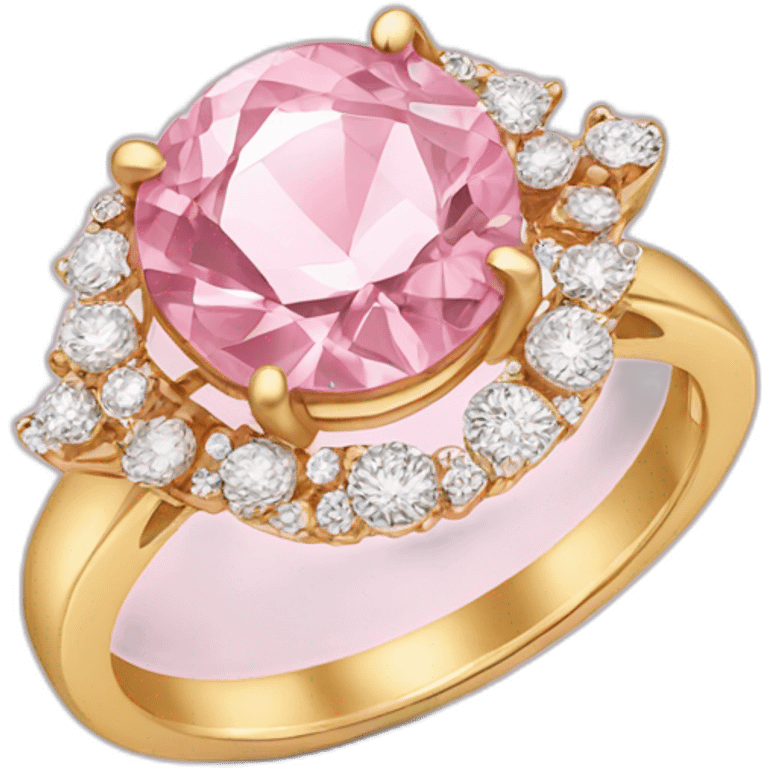 Pink diamond ring emoji