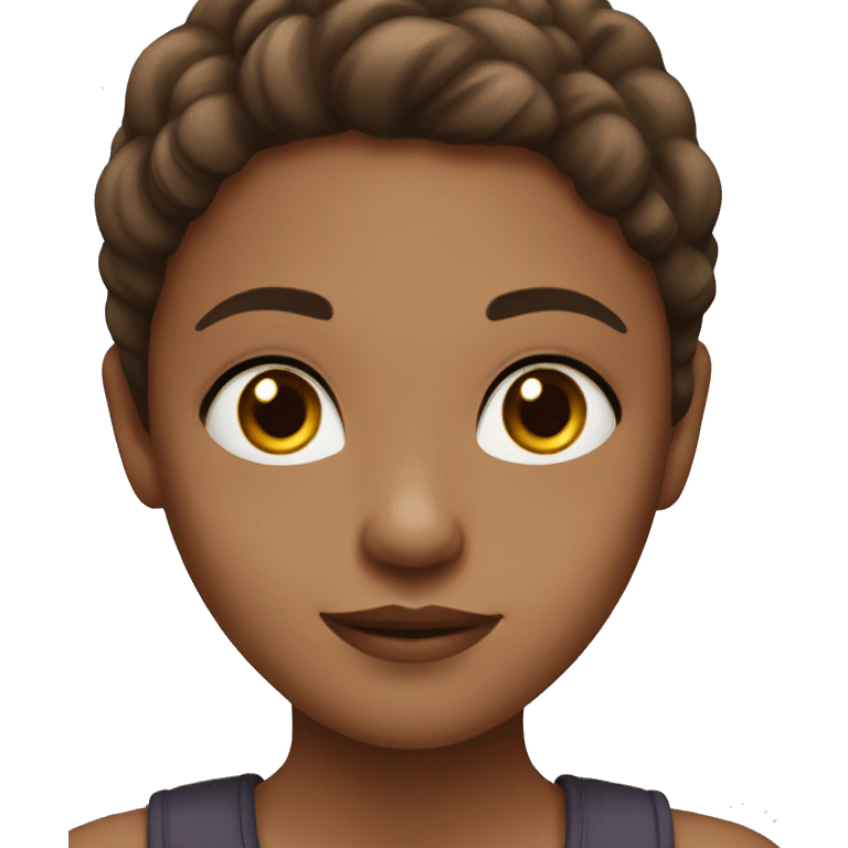 girl with brown hair, hazel eyes, and fair skin emoji