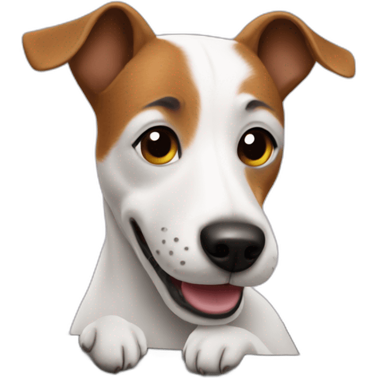 Jack Russell Dog driving emoji