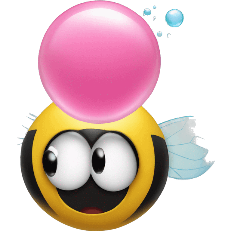 bumblebee blowing bubble gum emoji