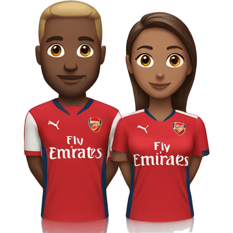 Couple in a Arsenal jersey emoji