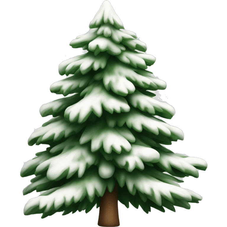  actual white fir christmas tree isolated.  emoji