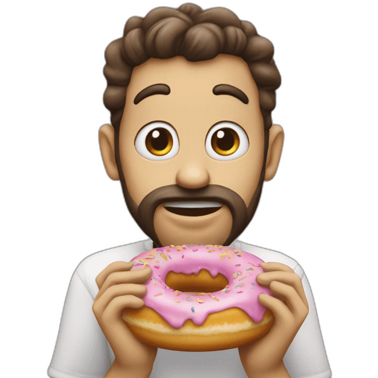 Omer Simson eating donut emoji