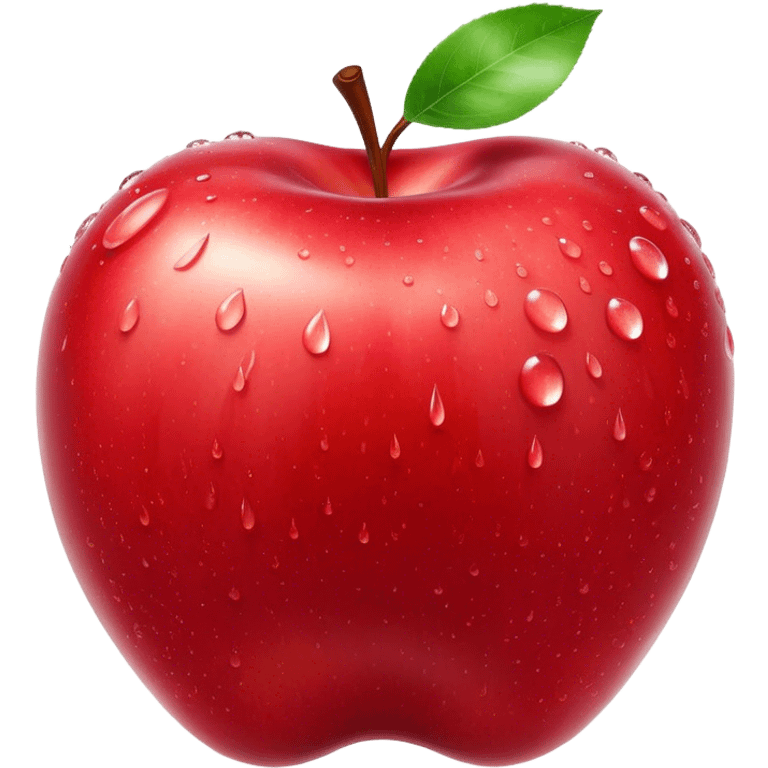 Cinematic crisp, shiny red apples, glistening under soft natural light, perfectly round with tiny water droplets, warm rich hues, highly detailed and fresh. emoji