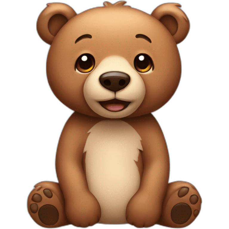 cute cartoonish bear emoji