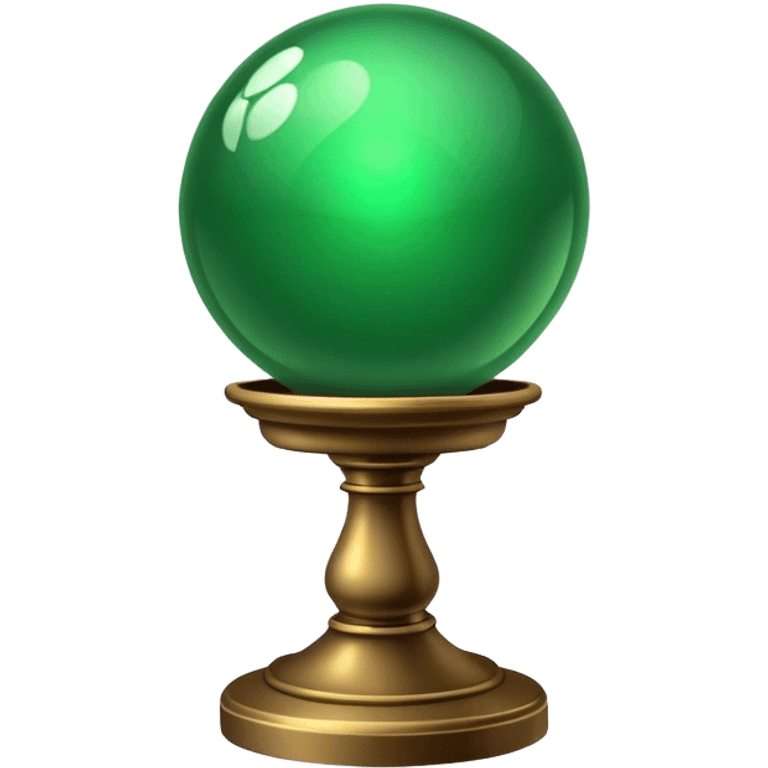 A green magic ball on a stand emoji