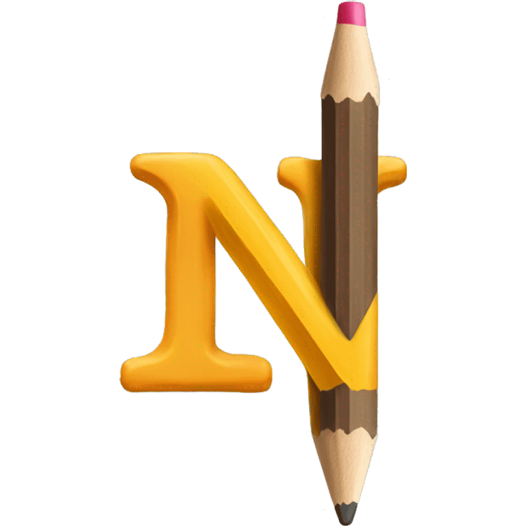 letter N using pencils  emoji