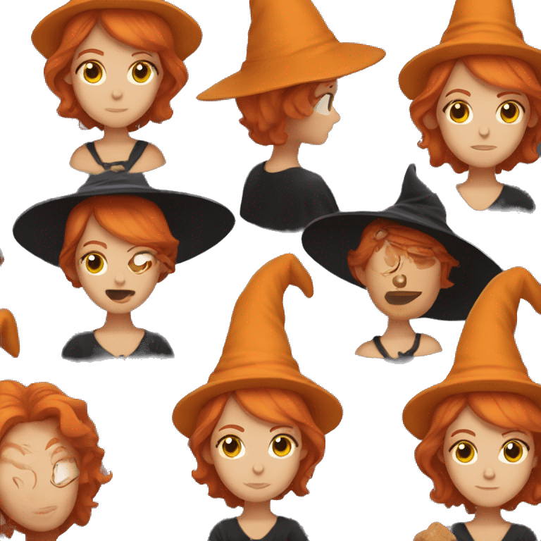 A witch with ginger hair  emoji