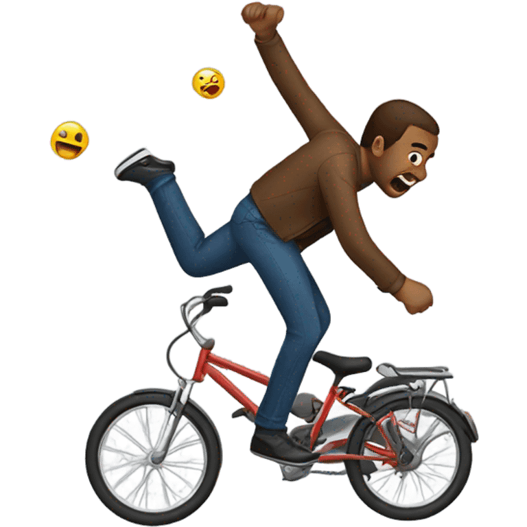 Man falling off a bike emoji