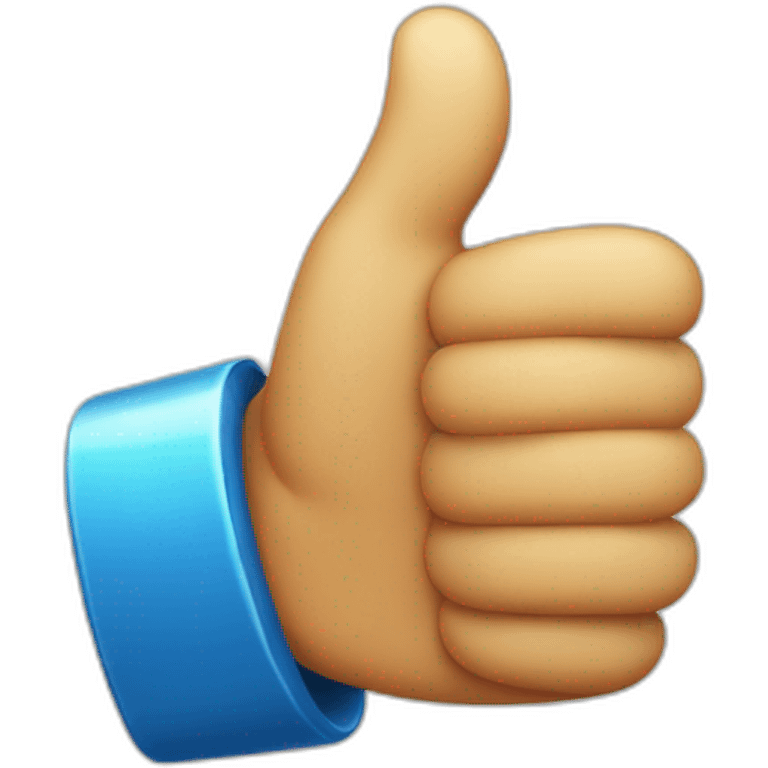 shiny thumbs up emoji