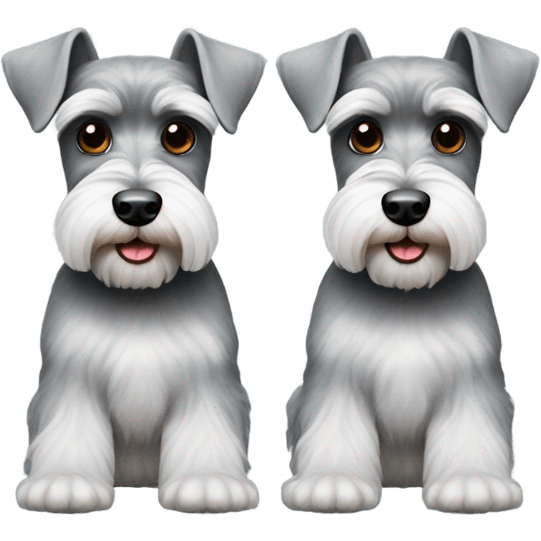 Two miniature Schnauzers emoji