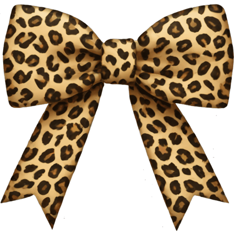 Leopard print bow emoji