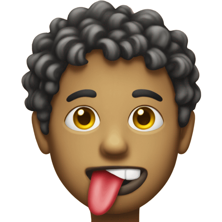 Emoji with a saggy yellow tongue emoji