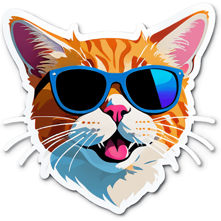 Cat with sunglasses emoji