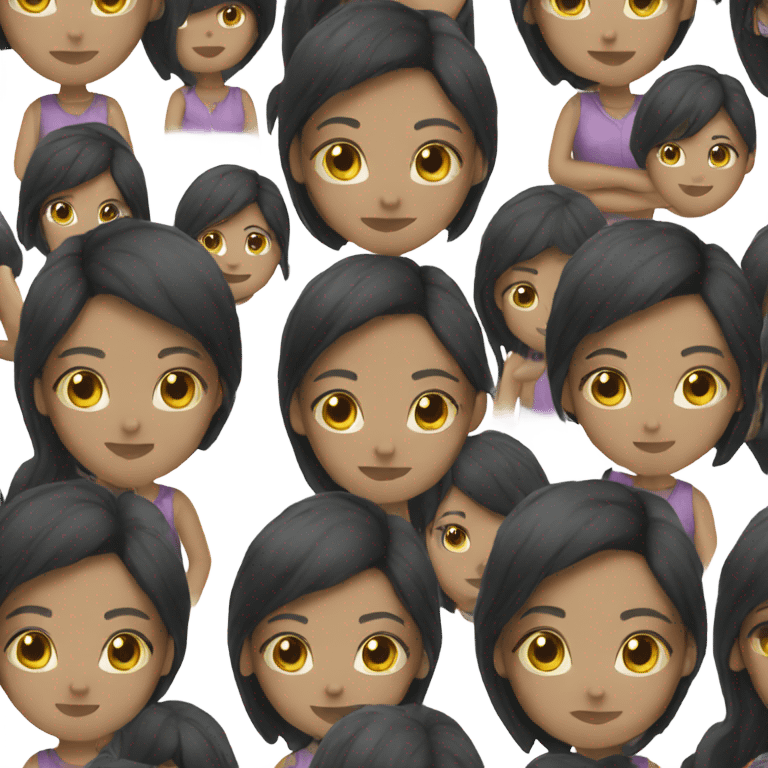 a girl with dark hair emoji