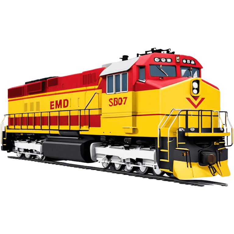 Diesel Locomotive - EMD SD70 (Model Year: 2021) (Iconic colour: Red and yellow) emoji