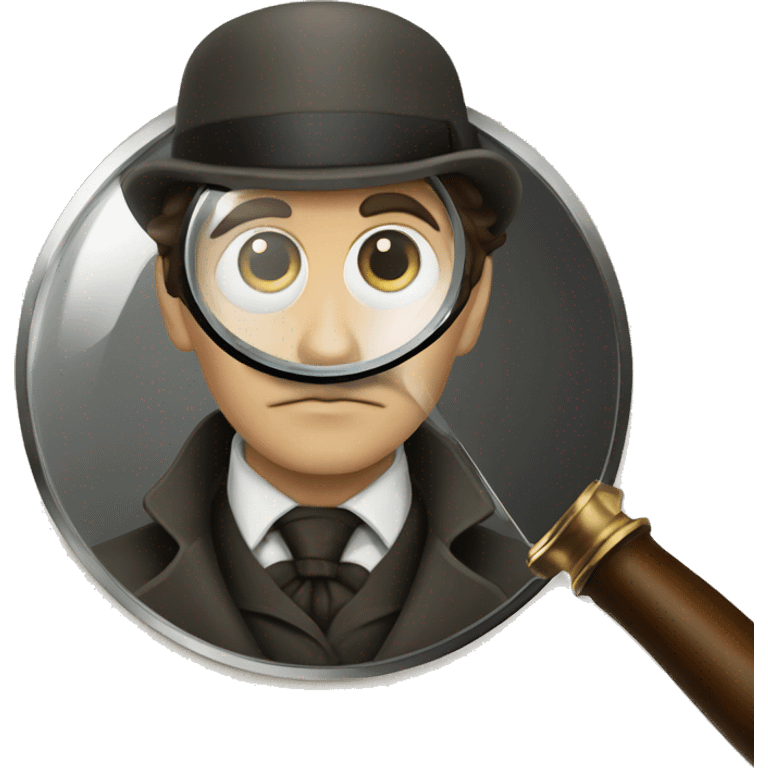 sherlock holmes, magnifying glass emoji