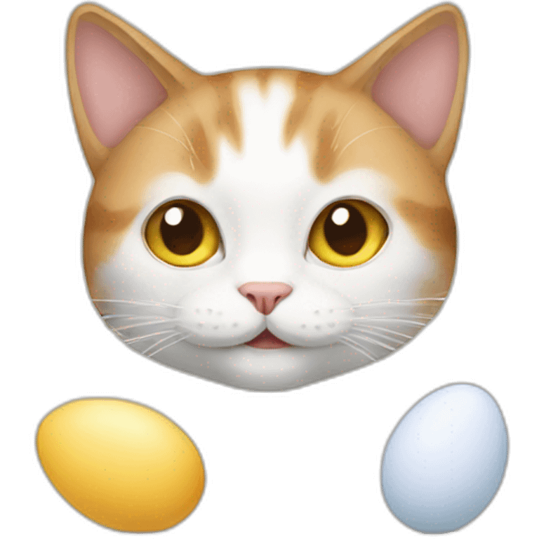 cat with eggs emoji