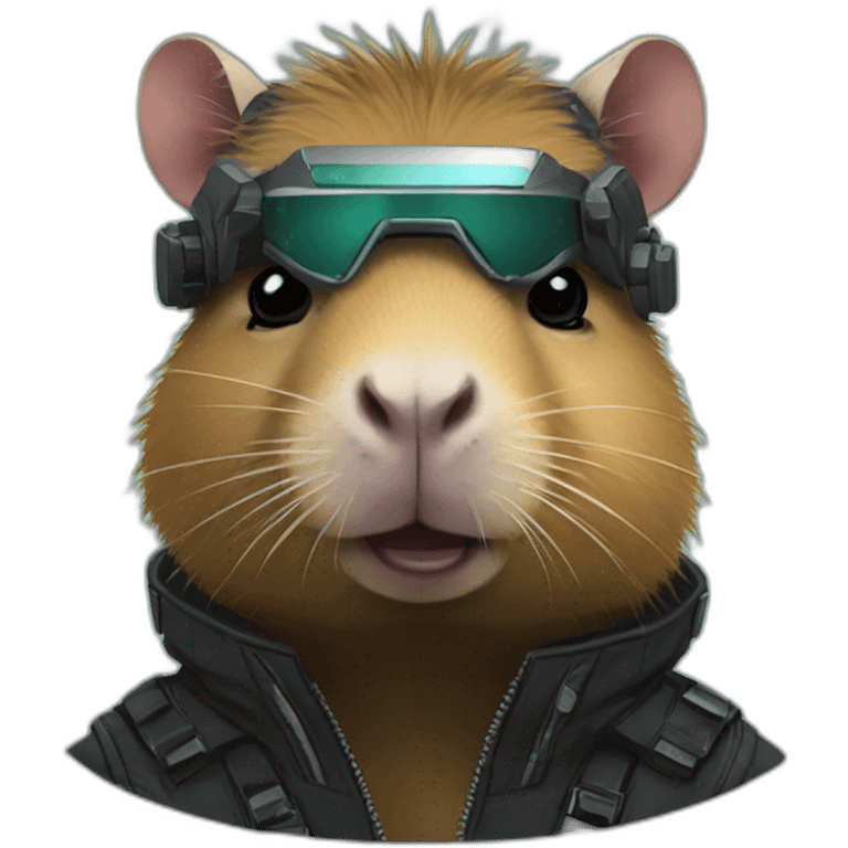 cyberpunk capybara emoji