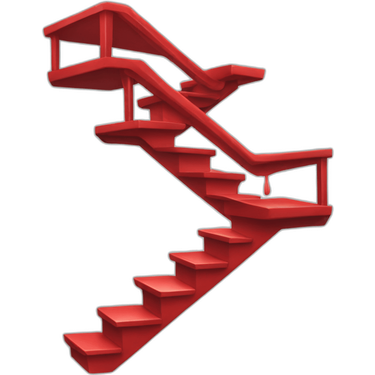 Slippery red stairs emoji