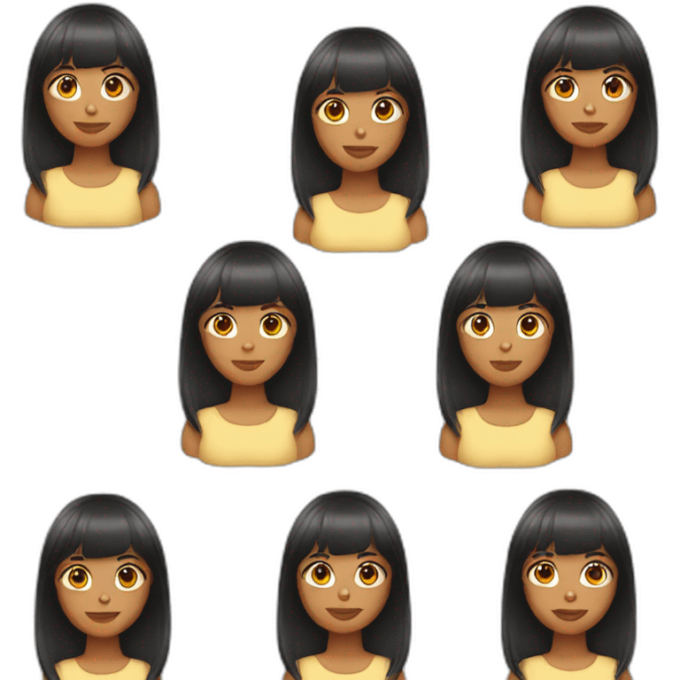 girl with bangs emoji