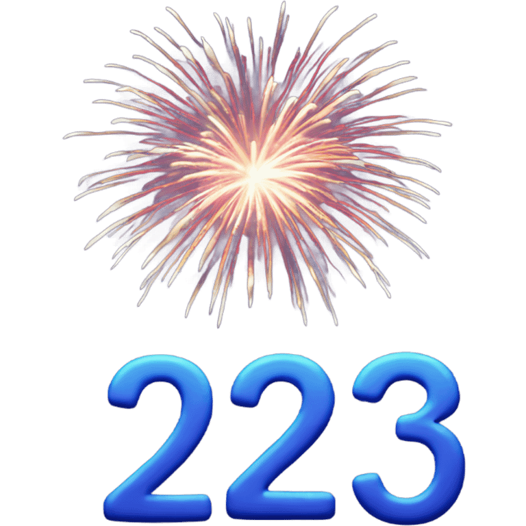 fireworks with “2025” emoji