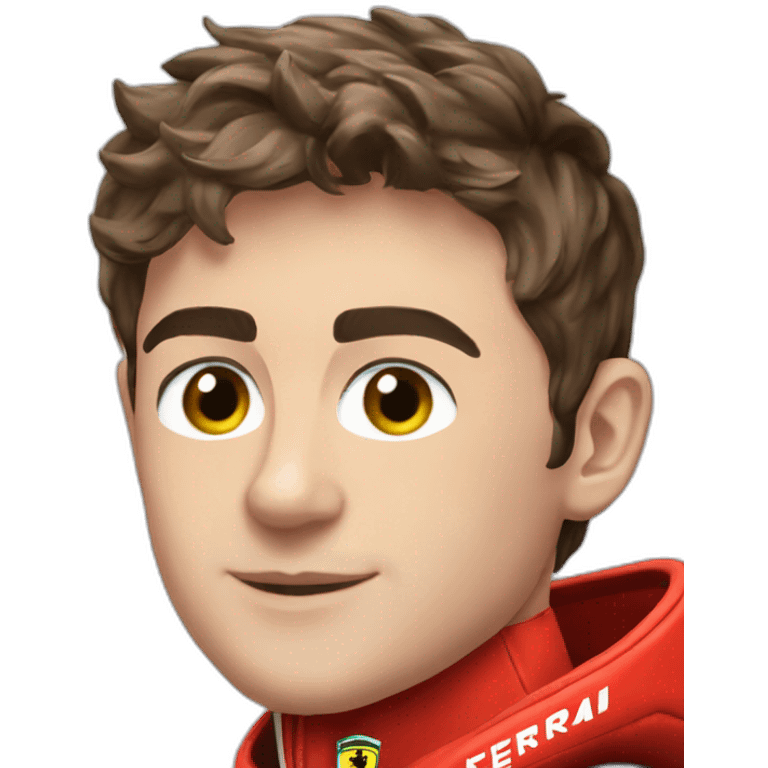 Charles leclerc in ferrari suit emoji