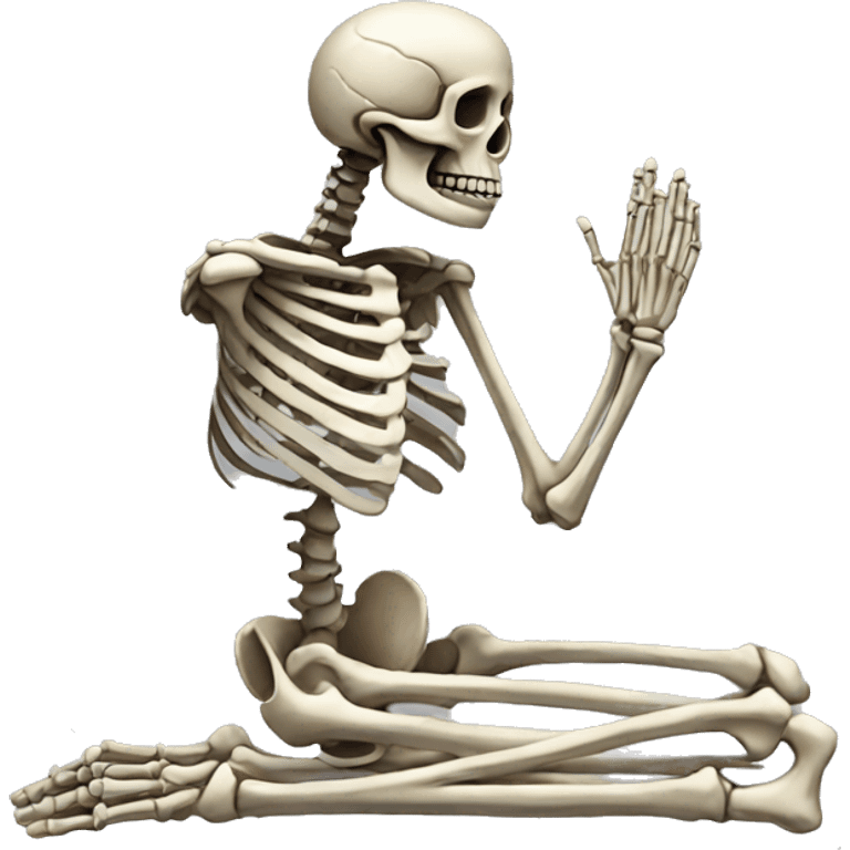 skeleton praying emoji