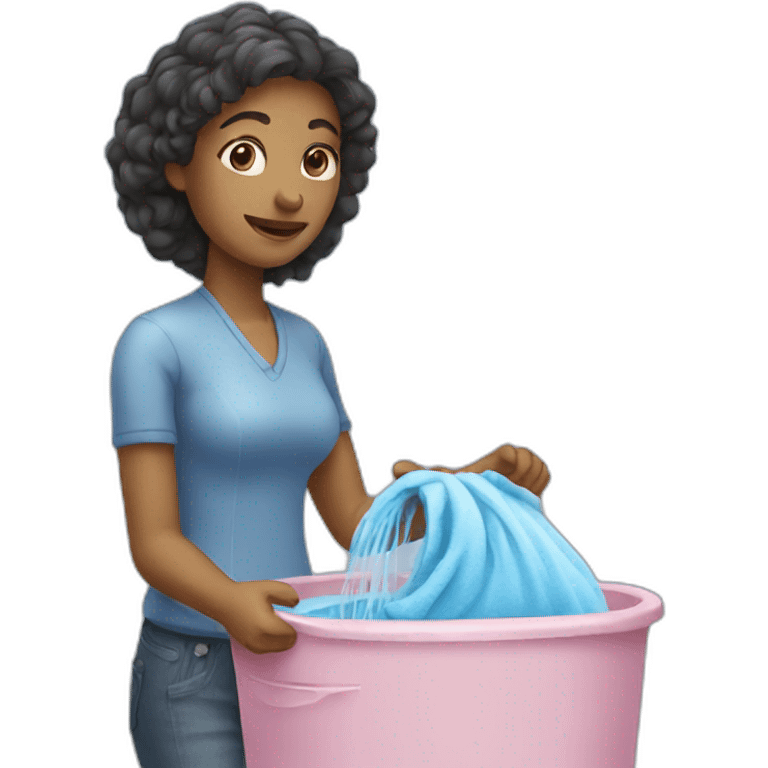 A woman who washes clothes emoji