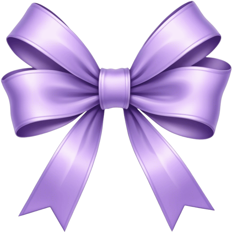 "A stylized lavender ribbon tied into a delicate bow, with exaggerated, fluid lines and a gentle shimmer."
 emoji