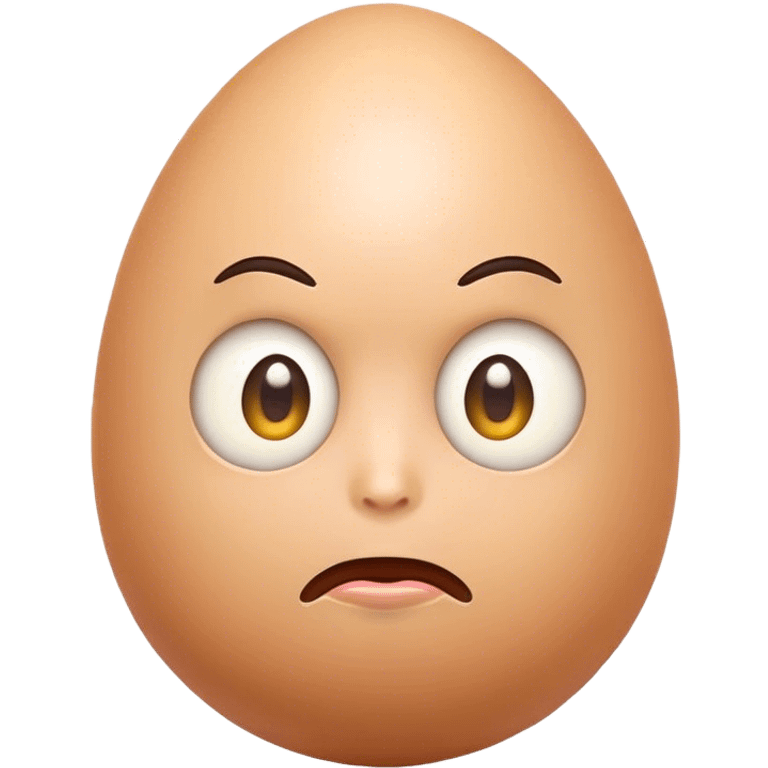 Can you make an emoji of an egg with a suspicious look on its face emoji