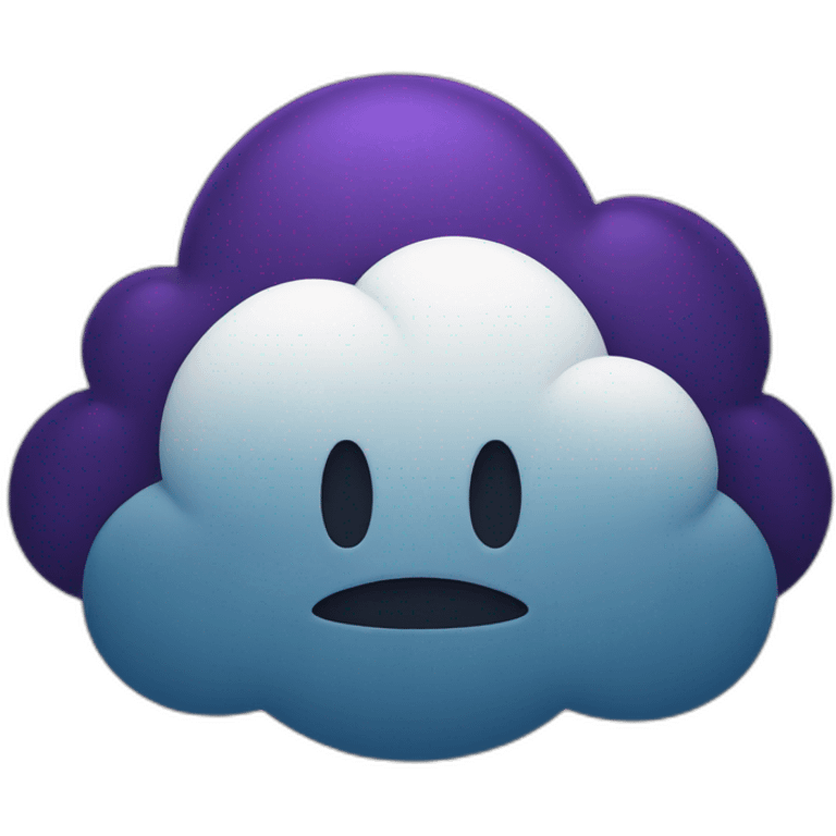 half cloud dark with sad face half bright with happy face  emoji