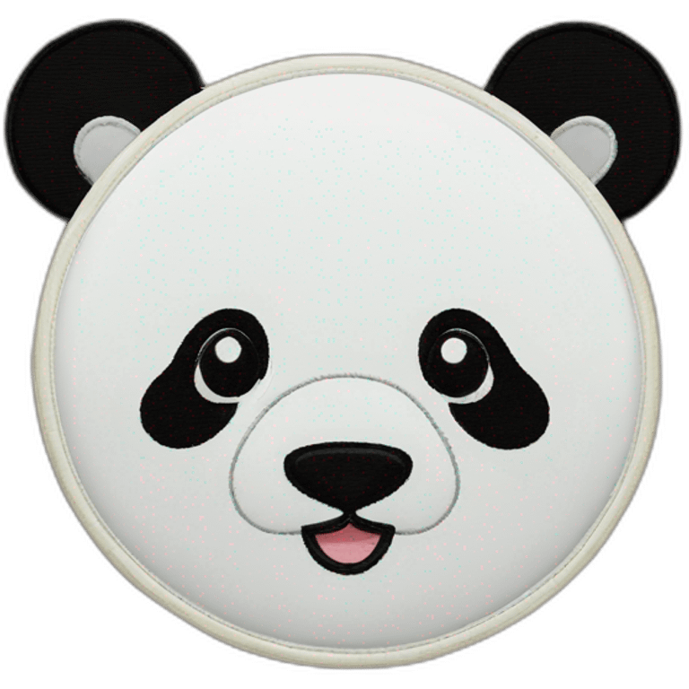 Panda embroidery emoji