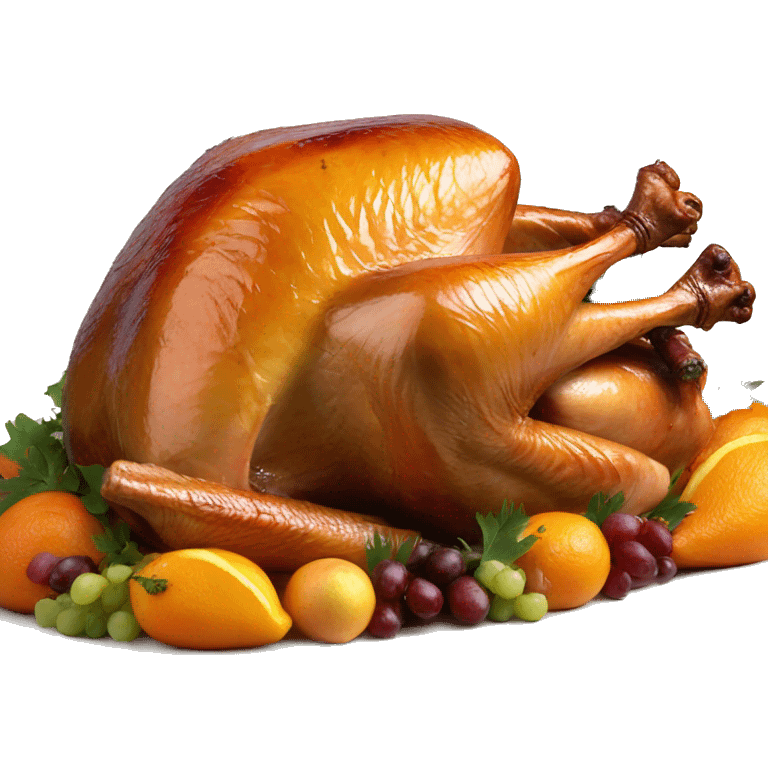 Roast turkey on a platter emoji