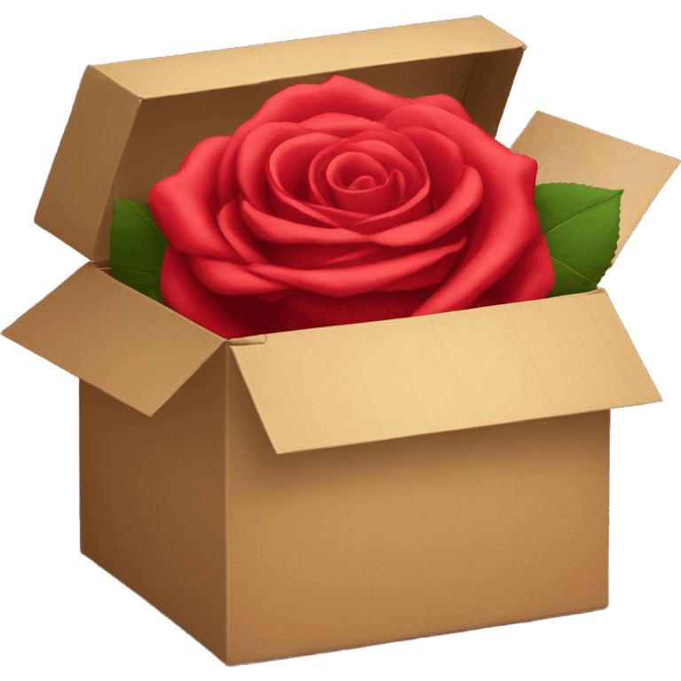 Rose is closed in a box emoji