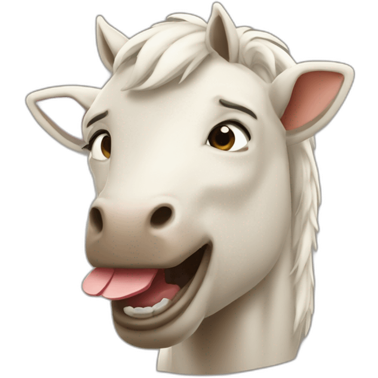 Chat qui mange un cheval  emoji