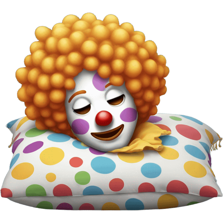 Sleeping clown emoji