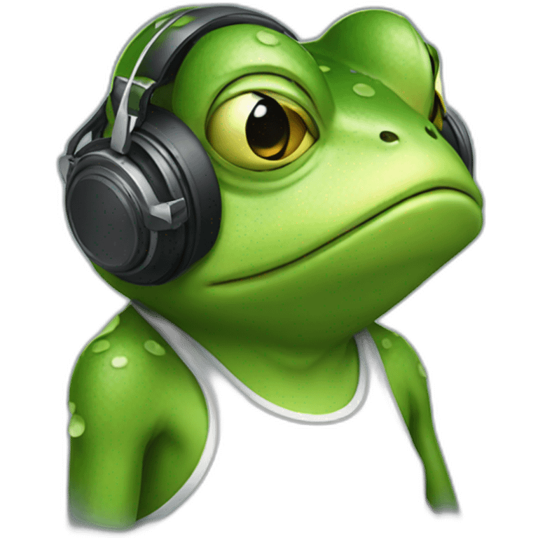 Dj frog emoji